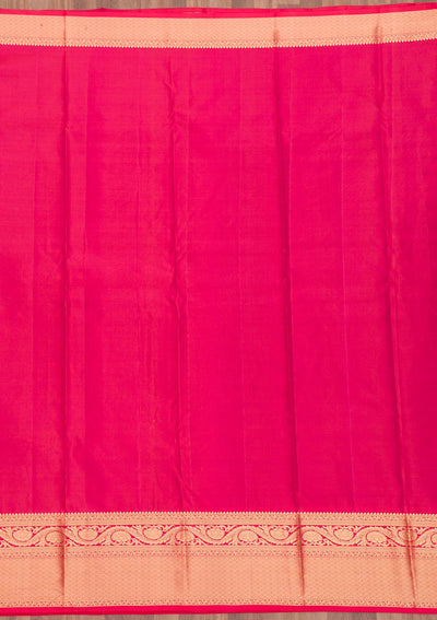 Wine Zariwork Pure Silk Saree-Koskii