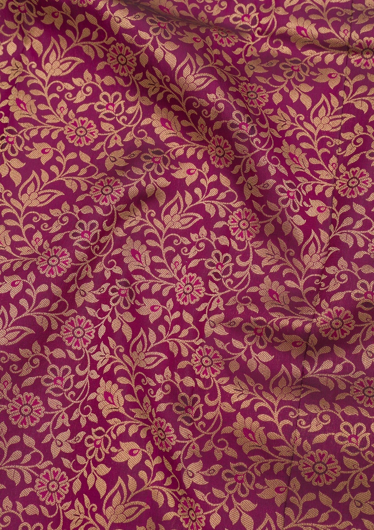 Wine Zariwork Pure Silk Saree-Koskii