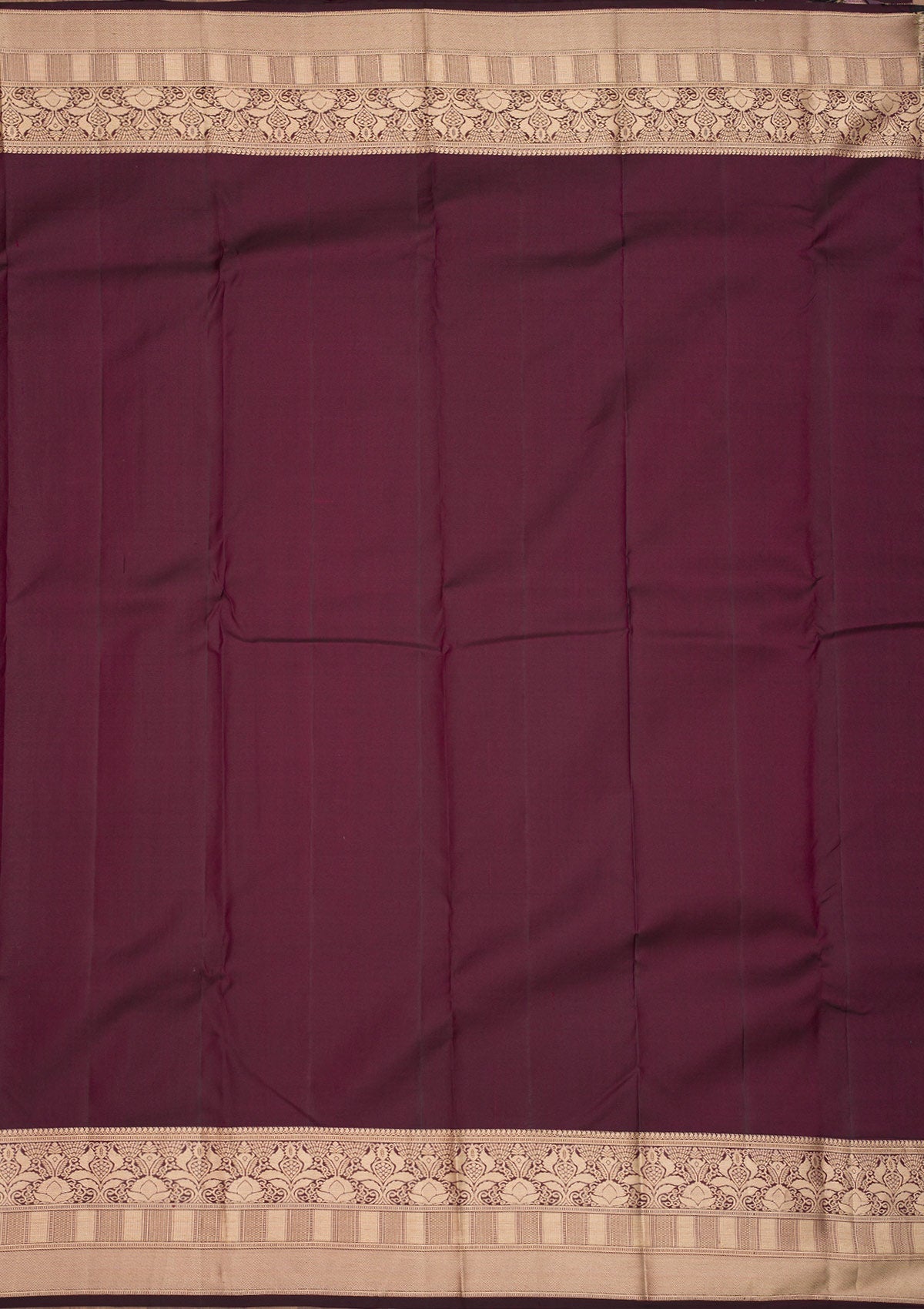 Wine Zariwork Pure Silk Saree-Koskii