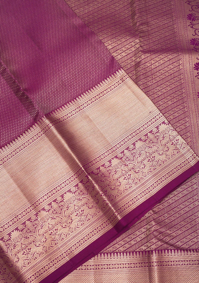 Wine Zariwork Pure Silk Saree-Koskii