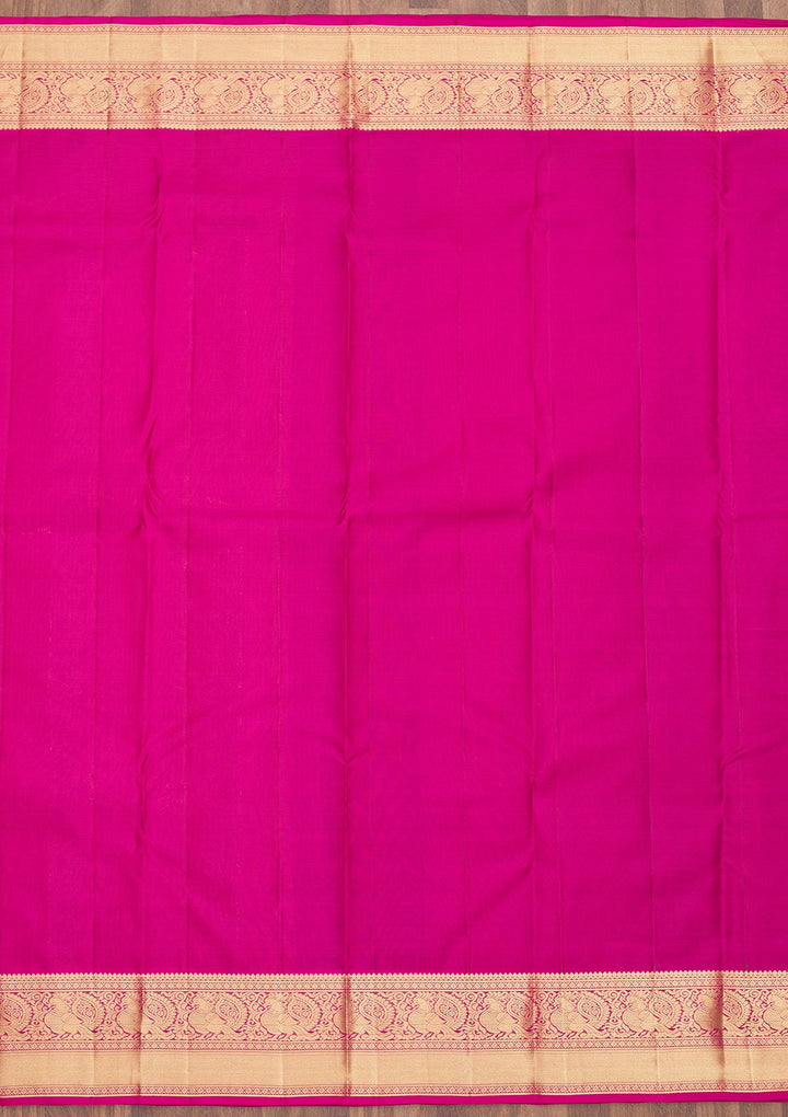 Wine Zariwork Pure Silk Saree-Koskii
