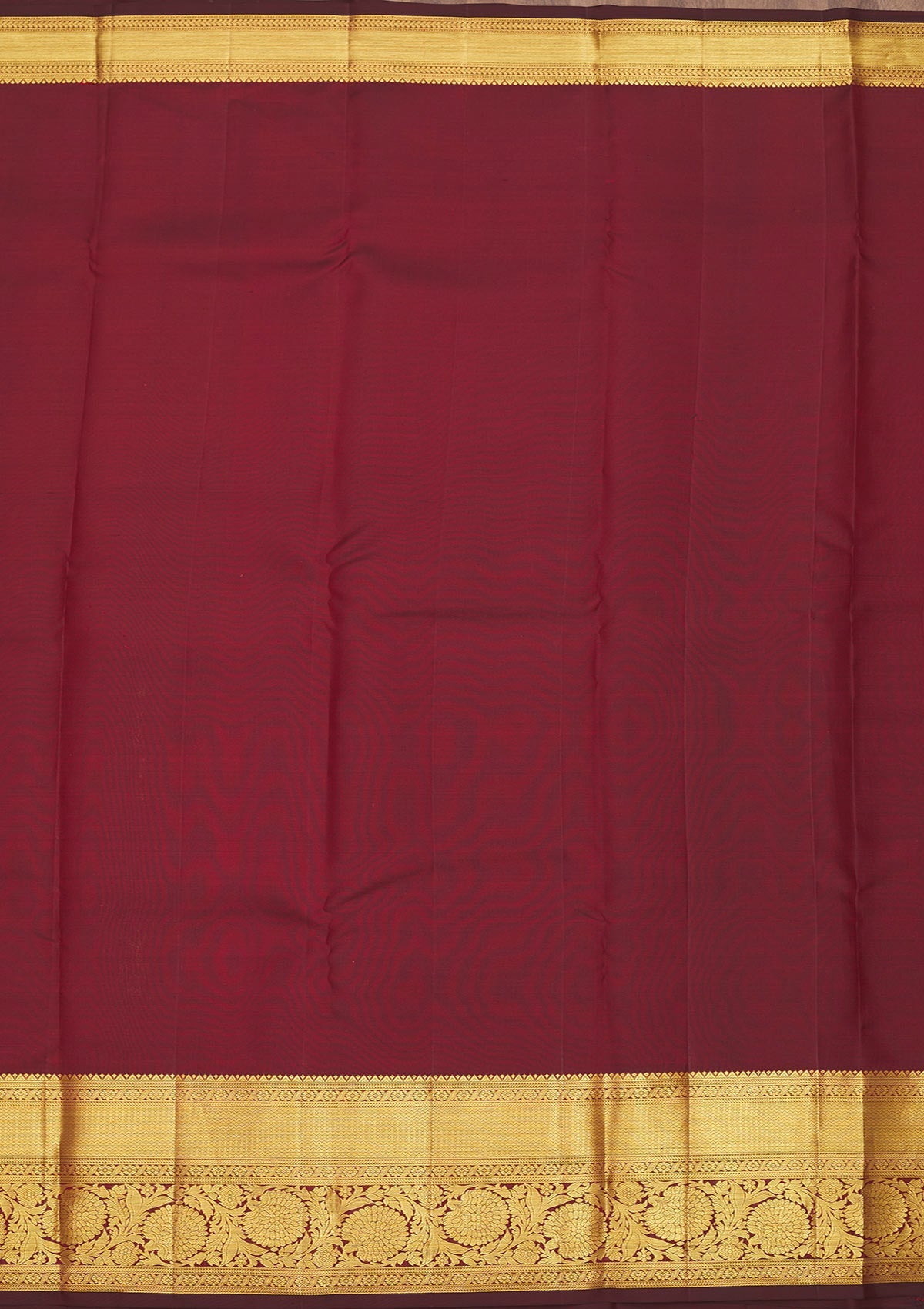 Wine Zariwork Pure Silk Saree-Koskii