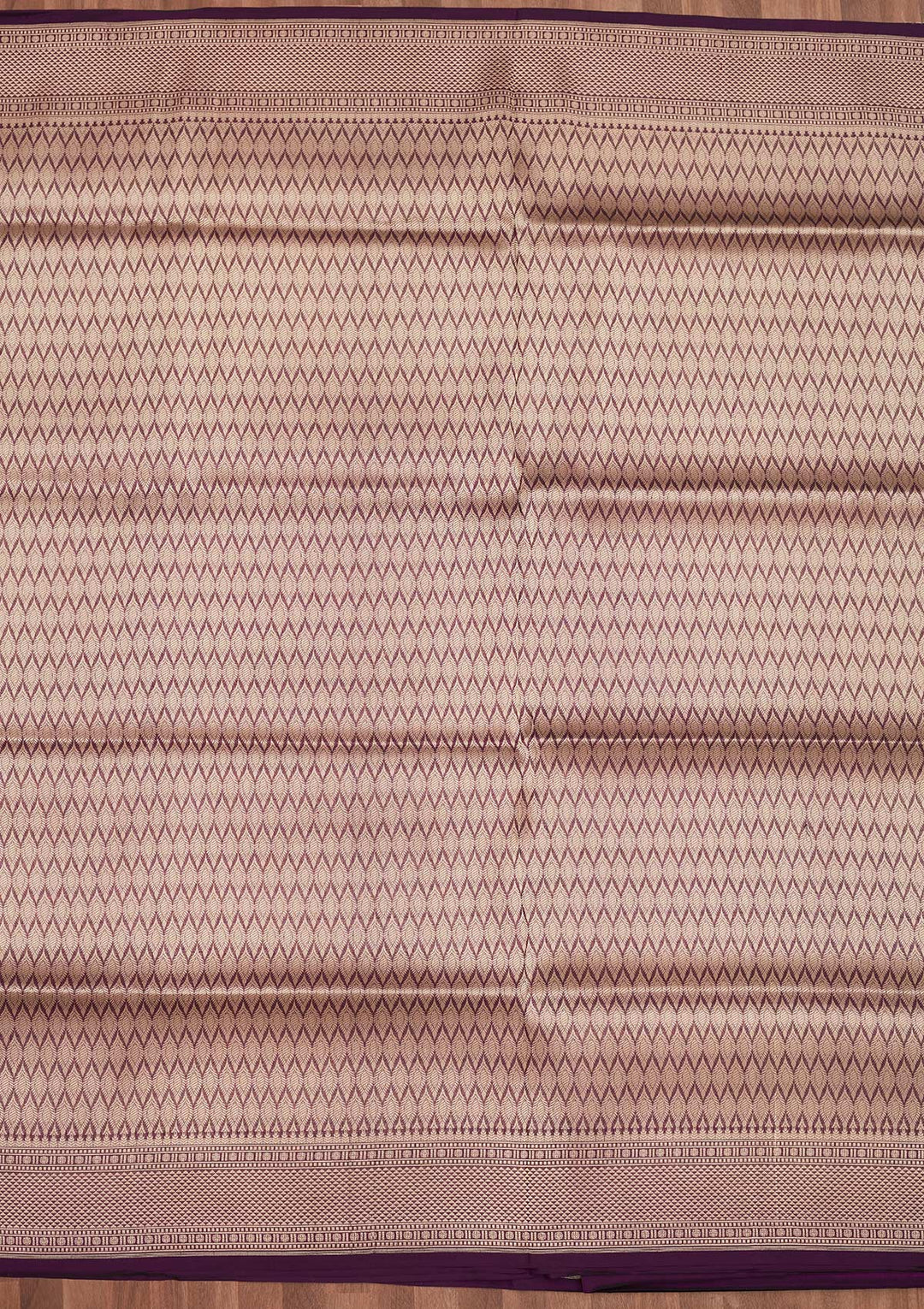 Wine Zariwork Pure Silk Saree-Koskii