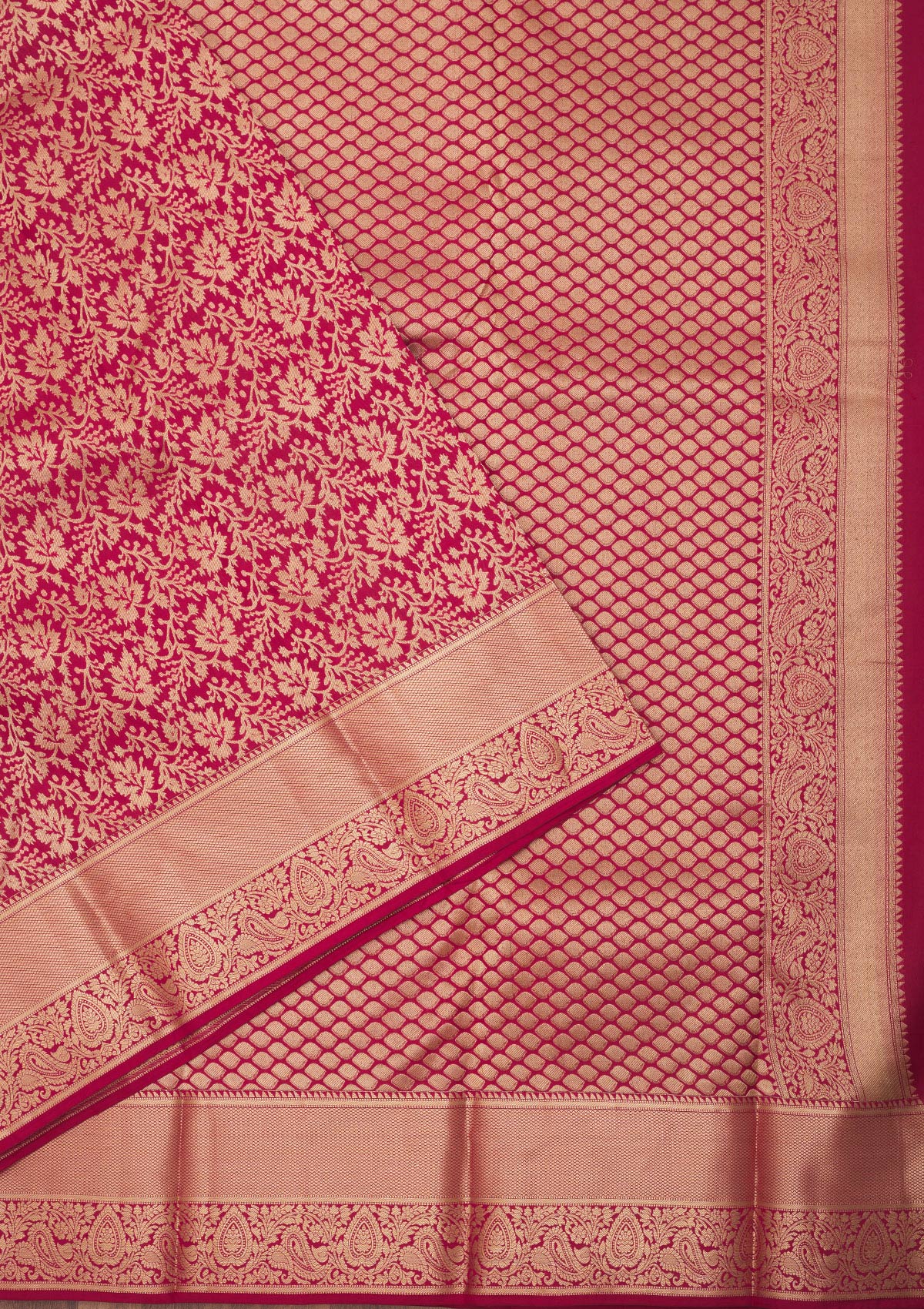 Wine Zariwork Pure Silk Saree