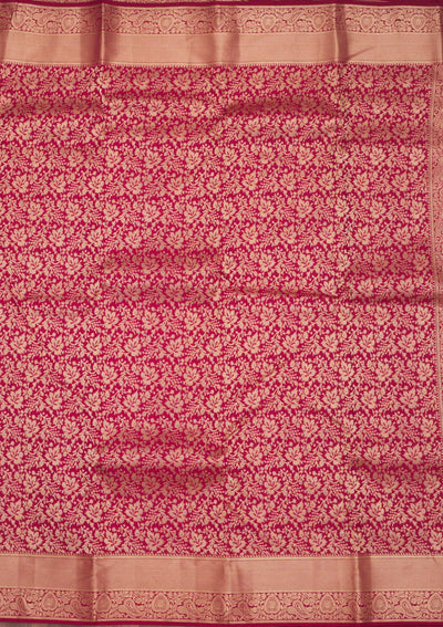 Wine Zariwork Pure Silk Saree