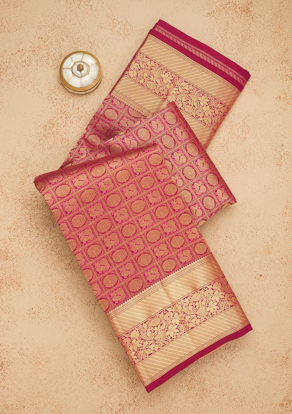 Wine Zariwork Pure Silk Saree-Koskii