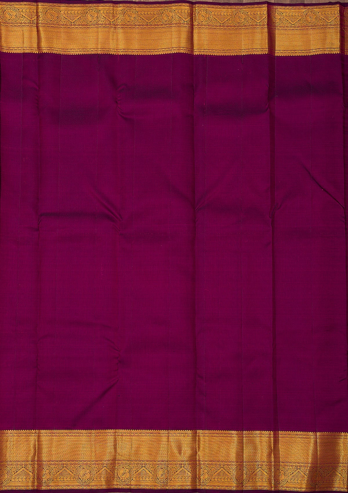 Wine Zariwork Pure Silk Saree-Koskii