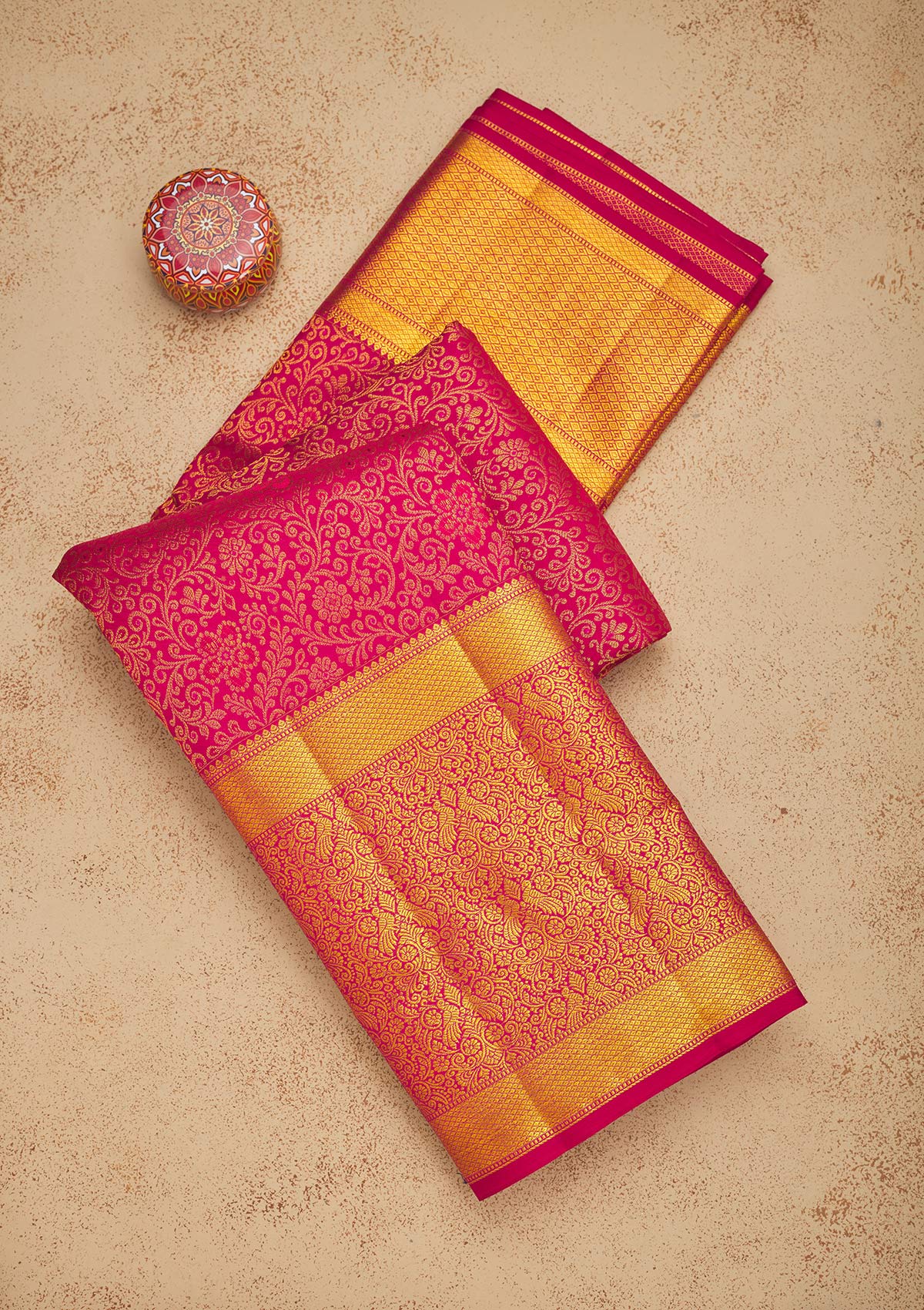 Wine Zariwork Pure Silk Saree-Koskii
