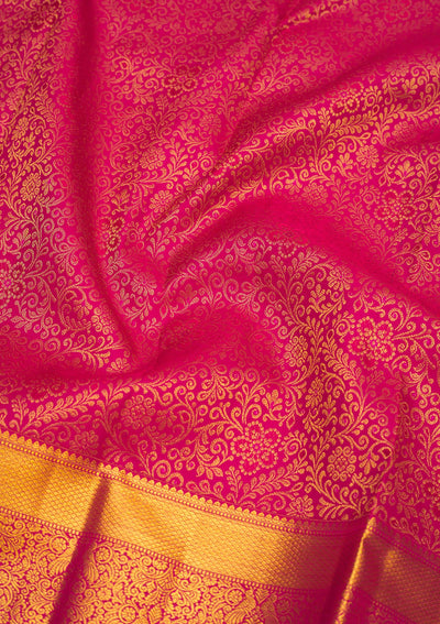 Wine Zariwork Pure Silk Saree