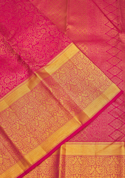 Wine Zariwork Pure Silk Saree