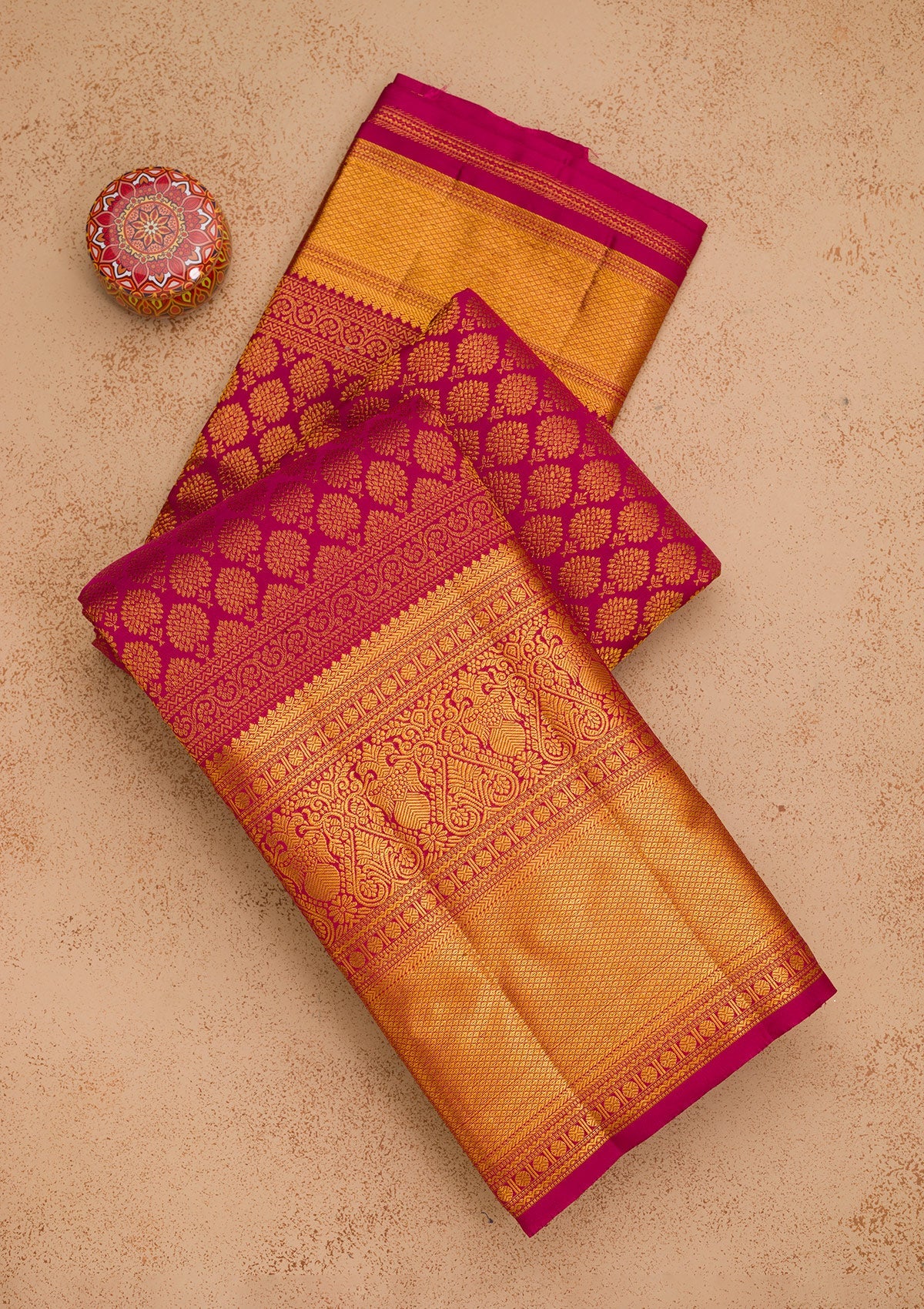 Wine Zariwork Pure Silk Saree-Koskii