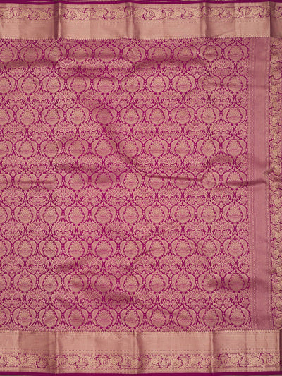 Wine Zariwork Pure Silk Saree