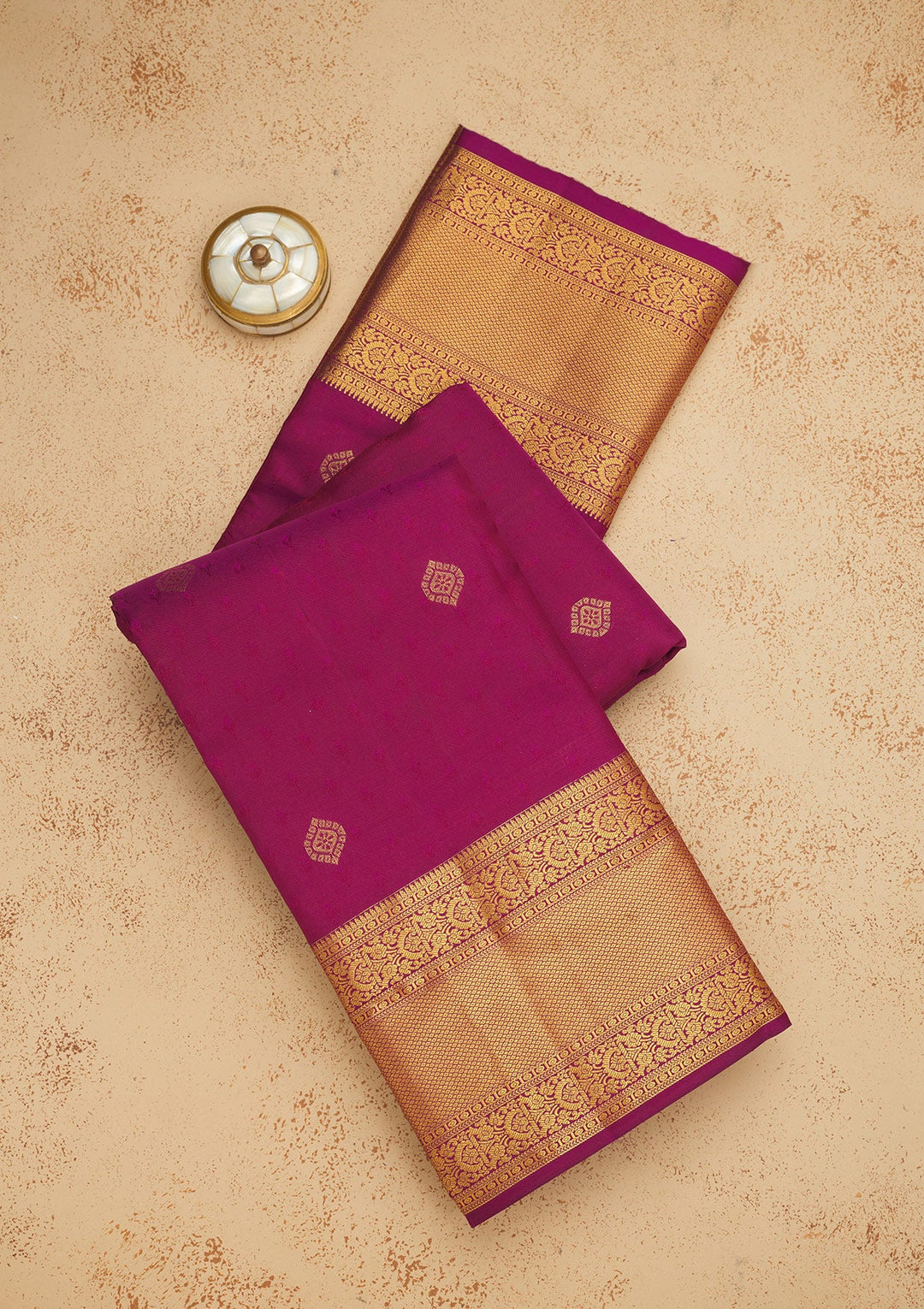 Wine Zariwork Pure Silk Saree-Koskii