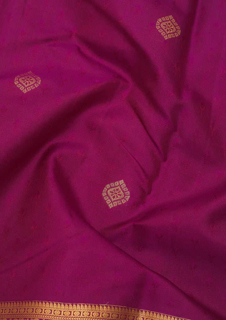 Wine Zariwork Pure Silk Saree