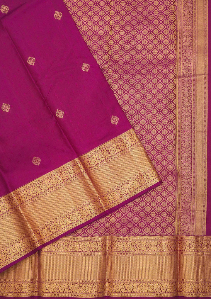 Wine Zariwork Pure Silk Saree