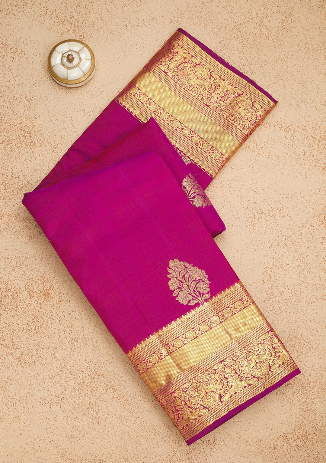 Wine Zariwork Pure Silk Saree-Koskii