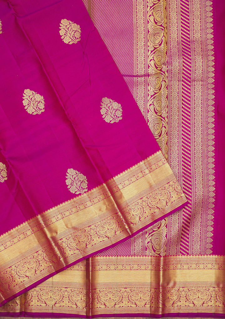 Wine Zariwork Pure Silk Saree