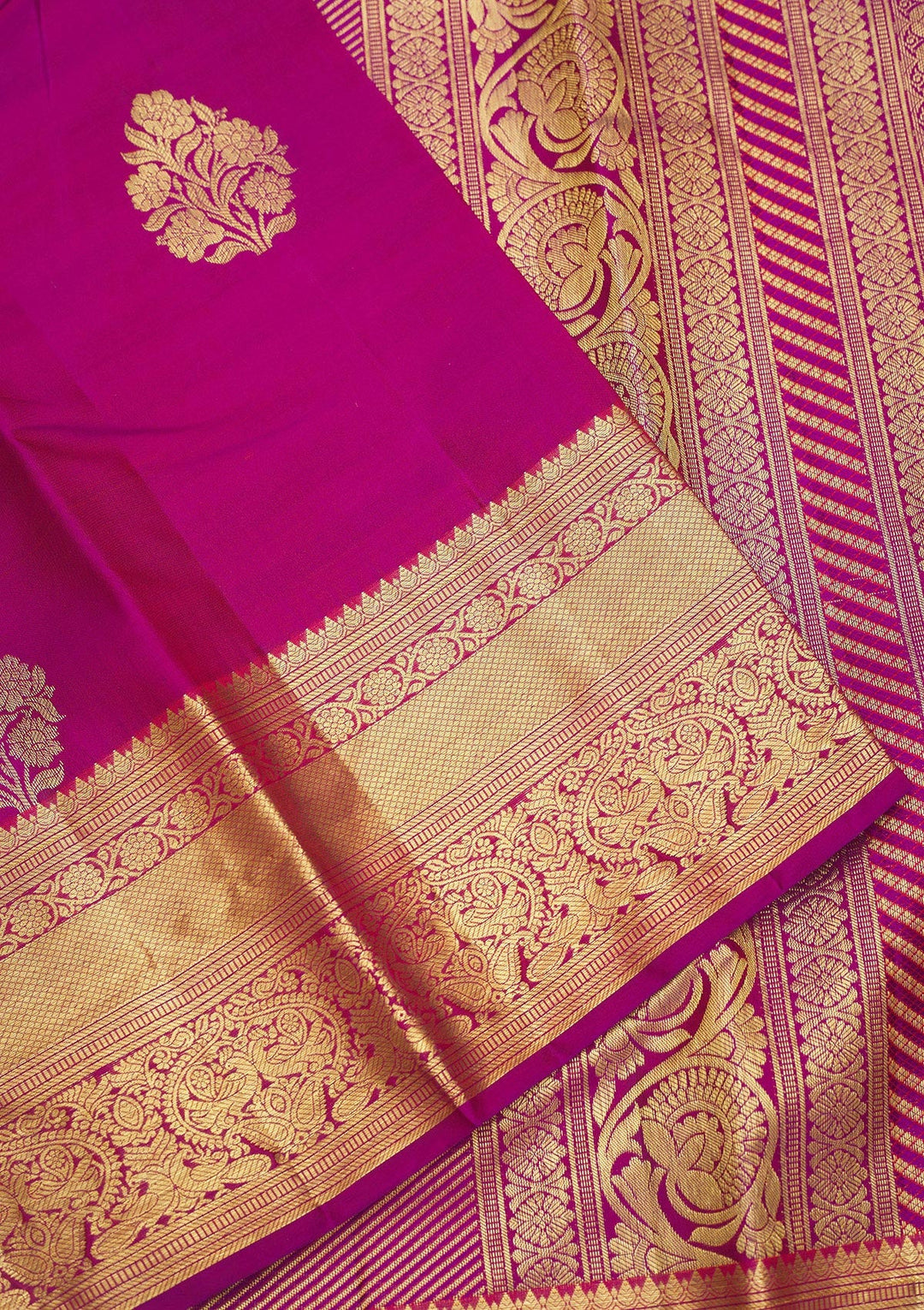 Wine Zariwork Pure Silk Saree