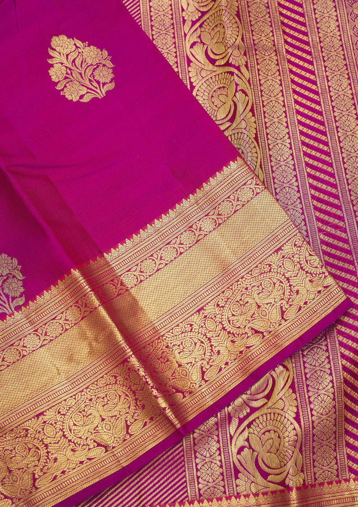 Wine Zariwork Pure Silk Saree