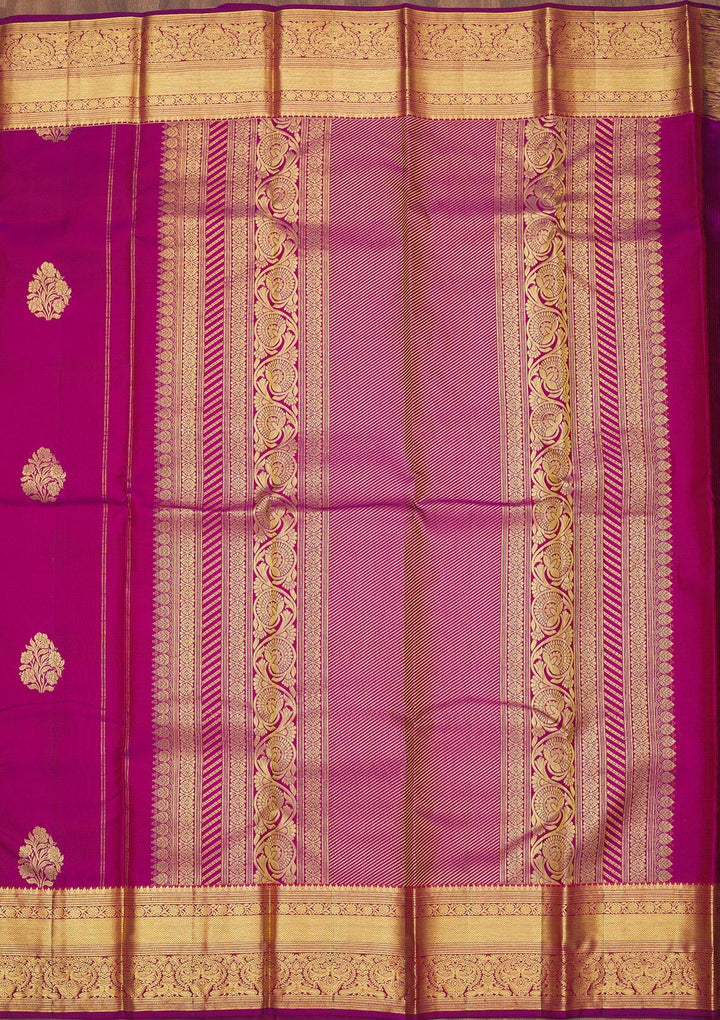Wine Zariwork Pure Silk Saree
