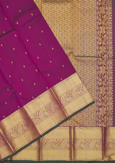 Wine Zariwork Pure Silk Saree