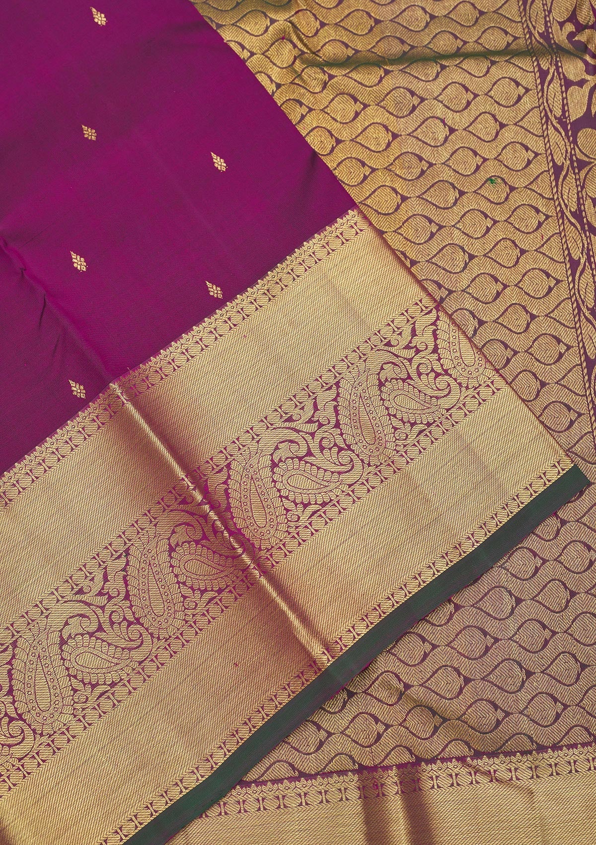 Wine Zariwork Pure Silk Saree