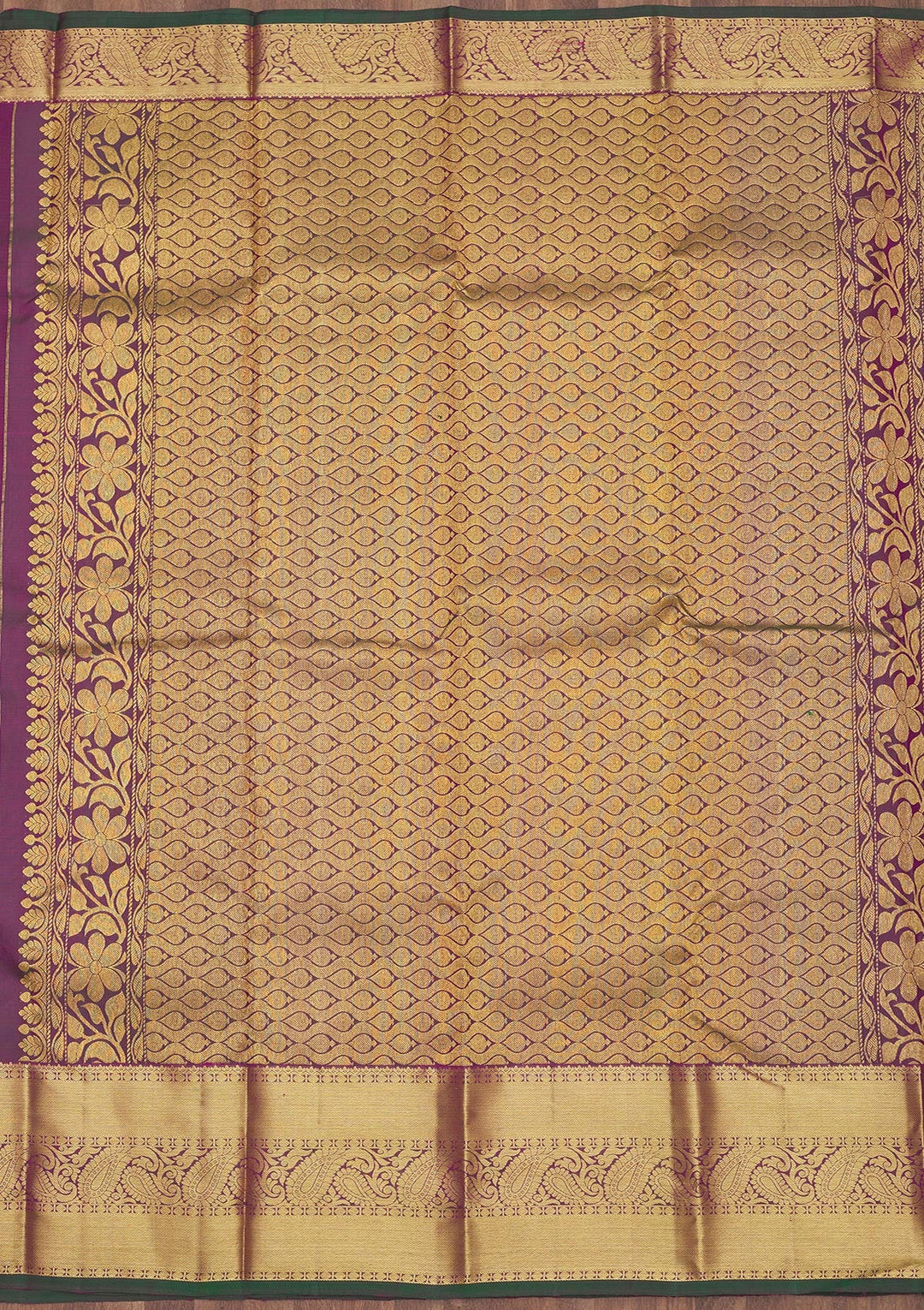 Wine Zariwork Pure Silk Saree