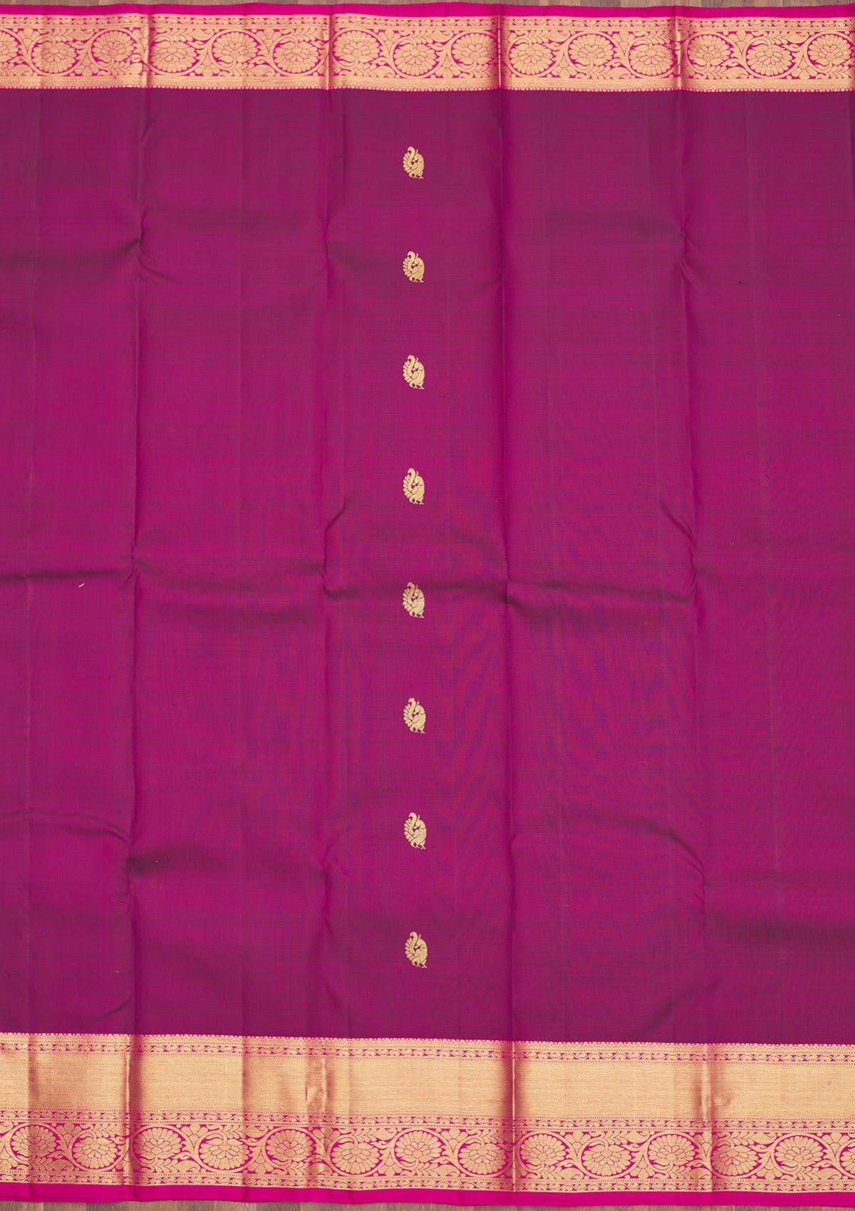 Wine Zariwork Pure Silk Saree