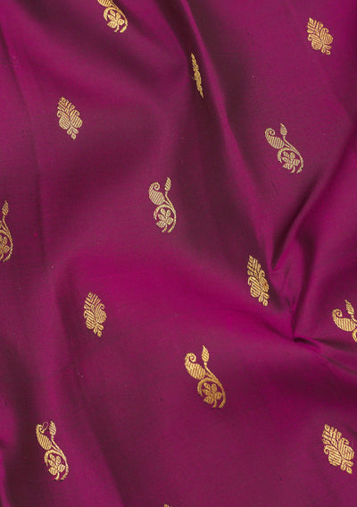 Wine Zariwork Pure Silk Saree