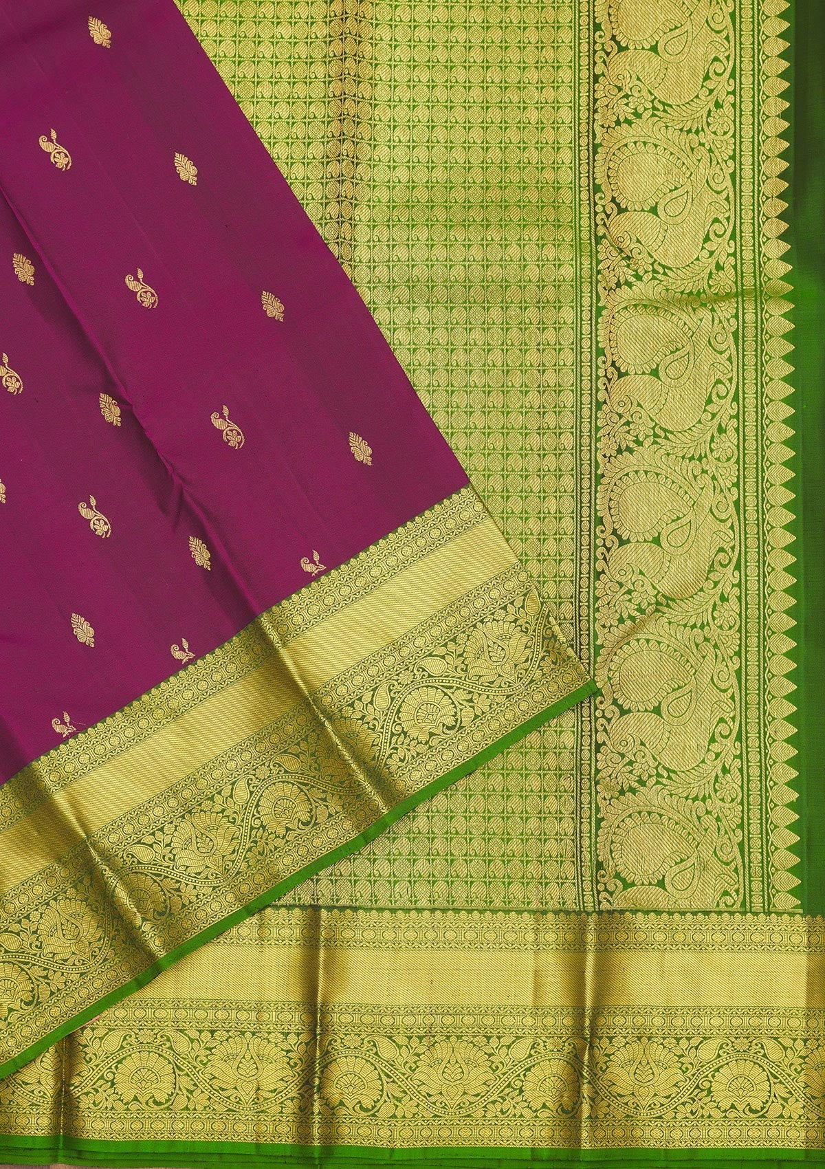 Wine Zariwork Pure Silk Saree