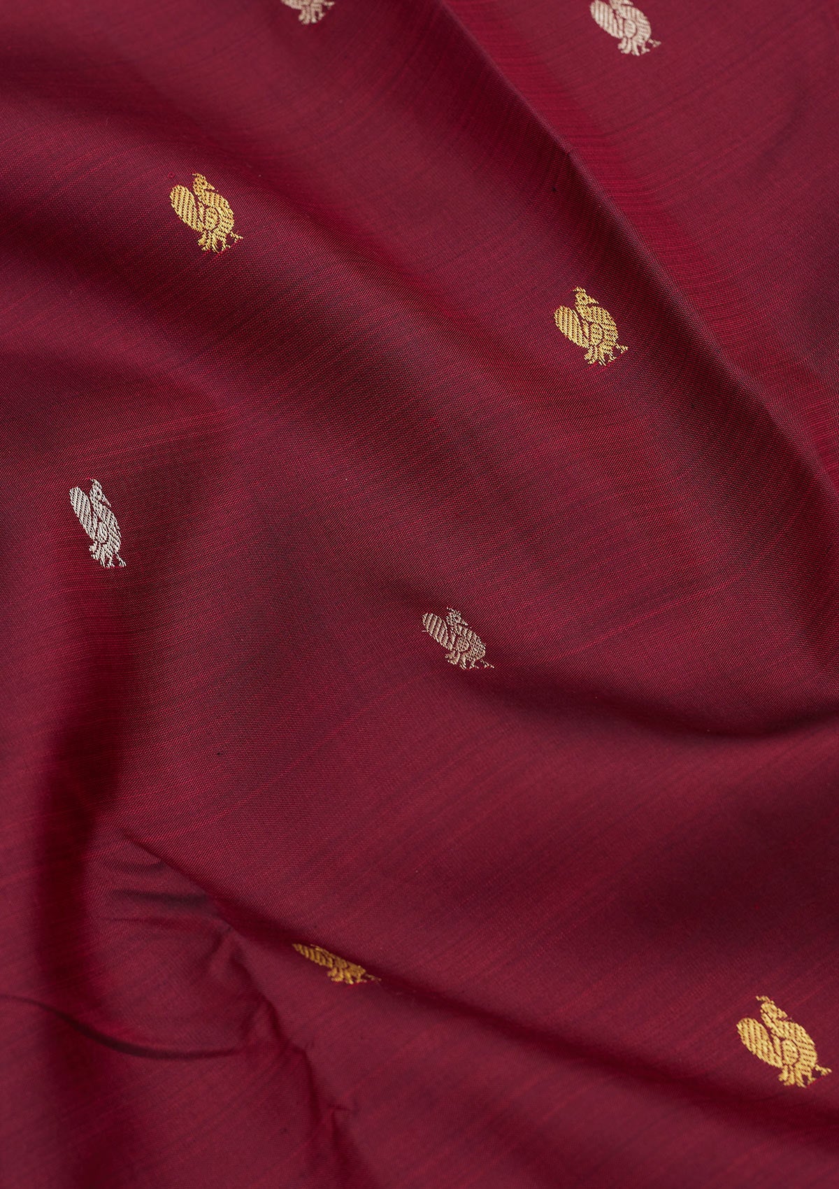 Wine Zariwork Pure Silk Saree