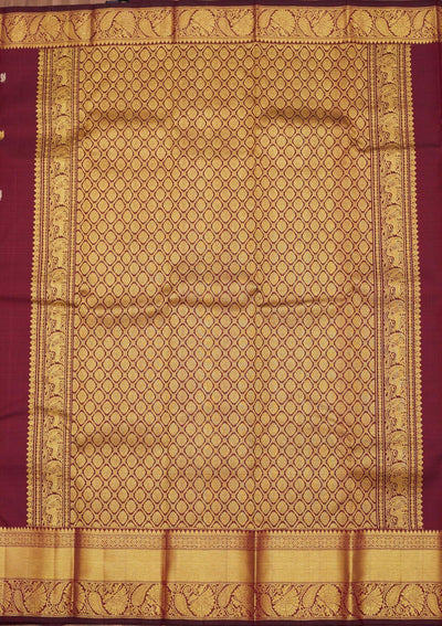 Wine Zariwork Pure Silk Saree