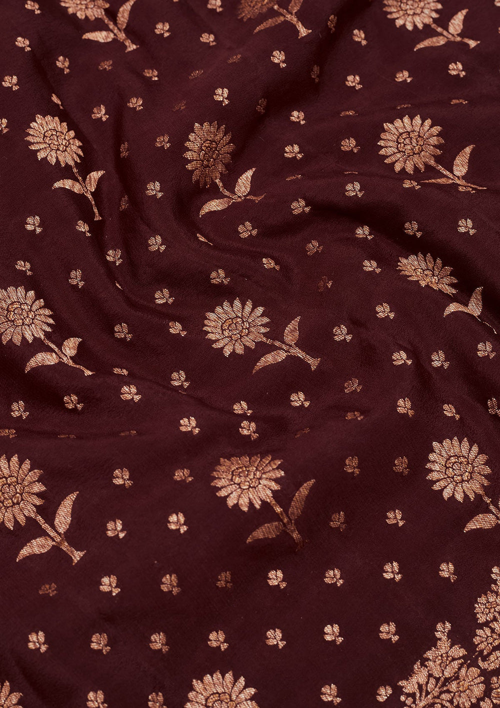 Wine Zariwork Pure Silk Saree-Koskii