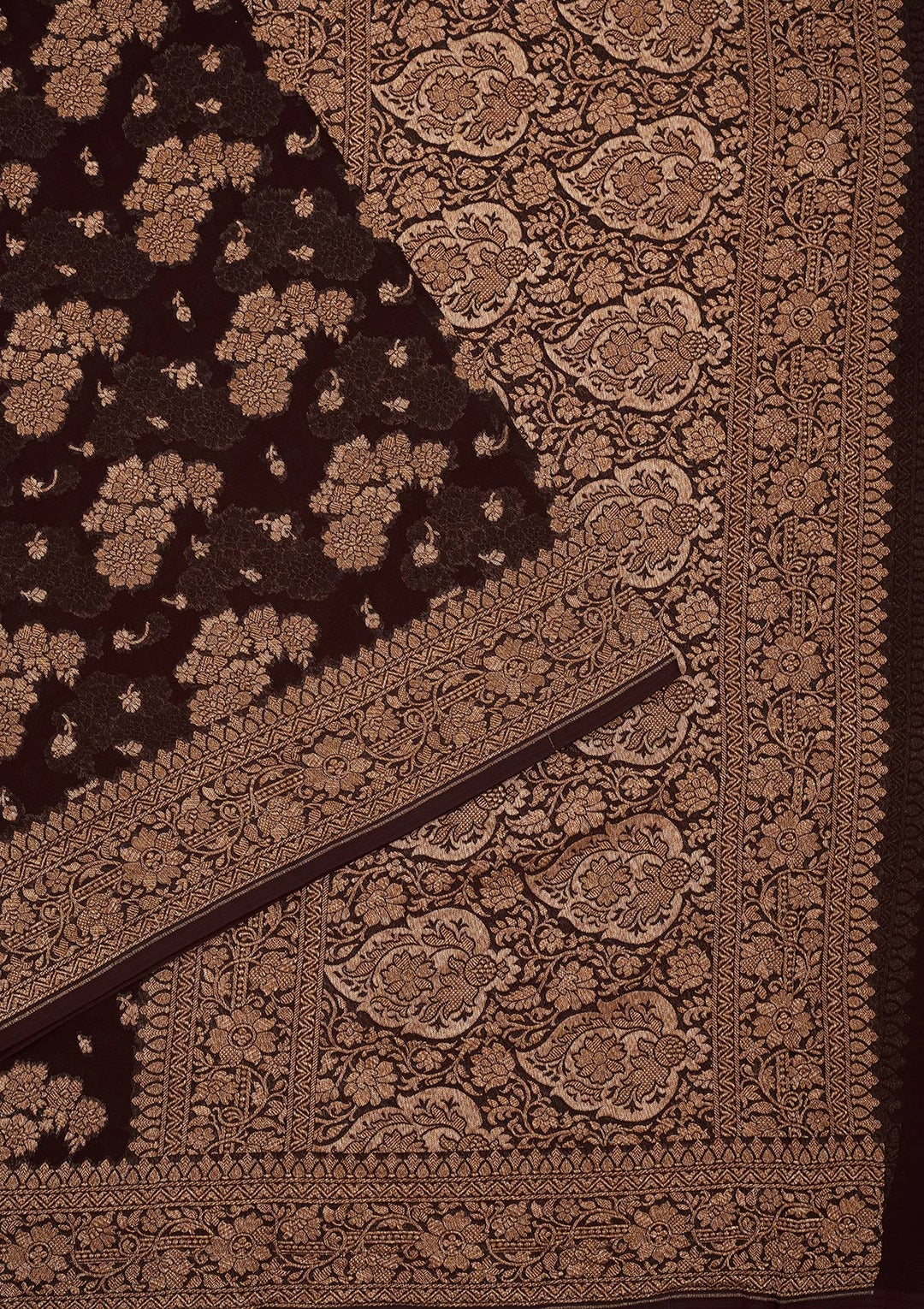 Wine Zariwork Pure Silk Saree-Koskii