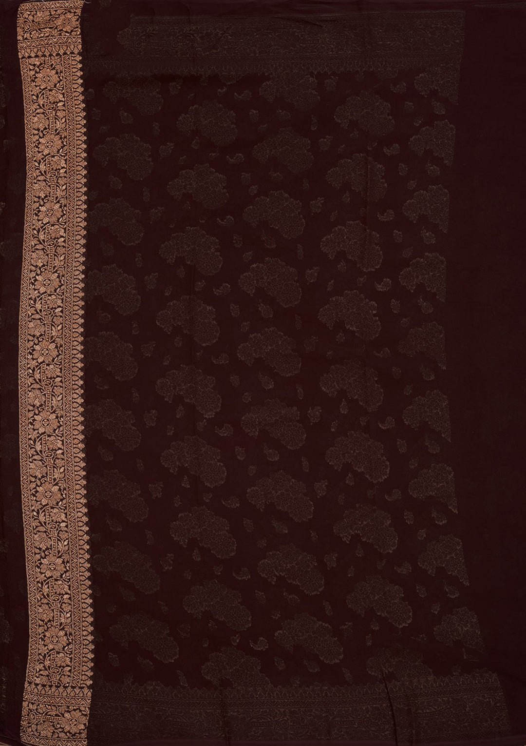 Wine Zariwork Pure Silk Saree-Koskii