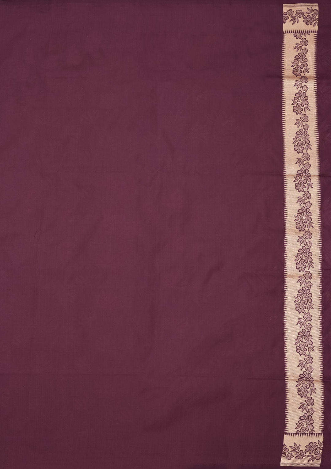 Wine Zariwork Pure Silk Saree-Koskii