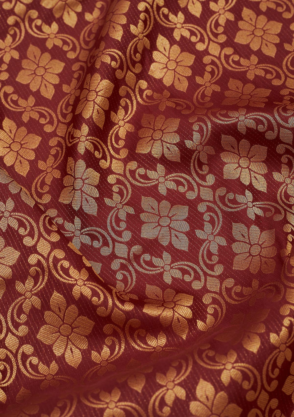 Wine Zariwork Pure Silk Saree-Koskii