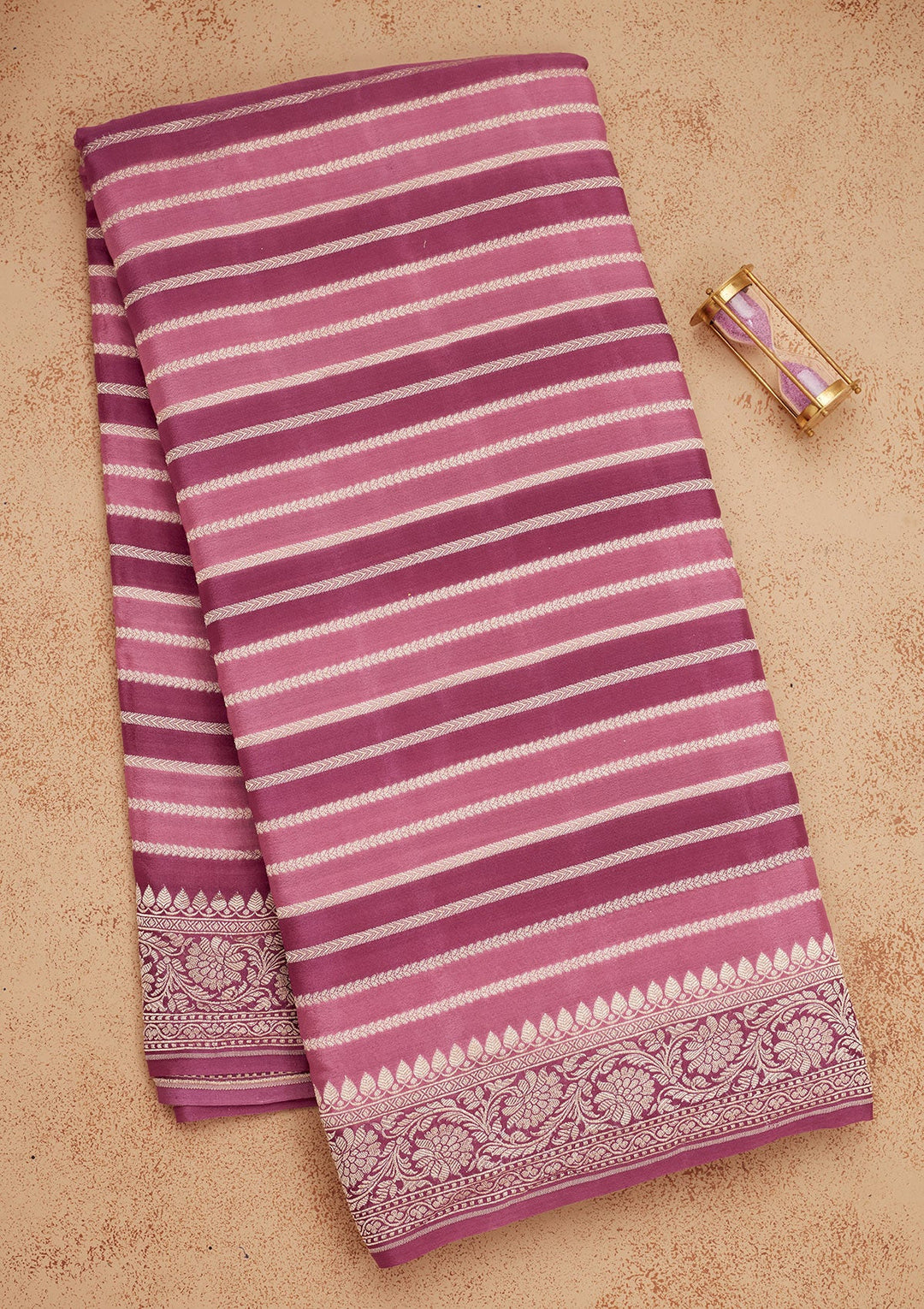 Wine Zariwork Pure Silk Saree-Koskii