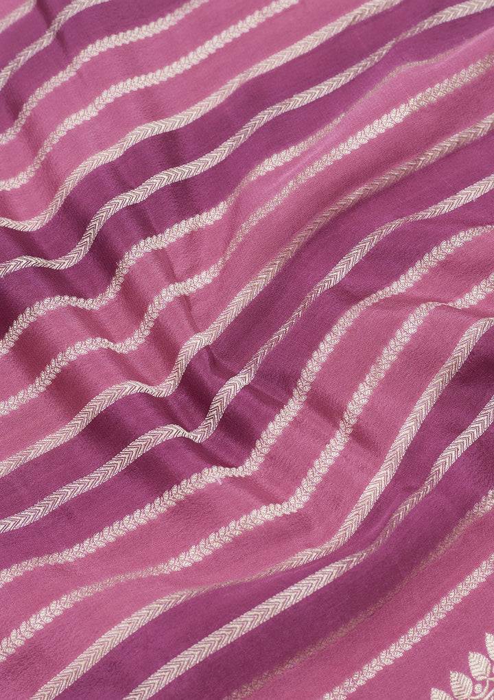 Wine Zariwork Pure Silk Saree-Koskii
