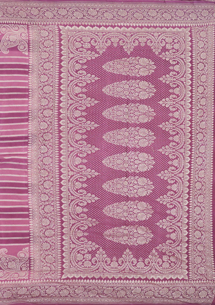 Wine Zariwork Pure Silk Saree-Koskii