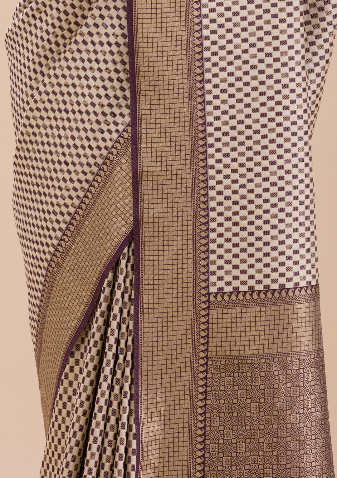 Wine Zariwork Silk Saree-Koskii