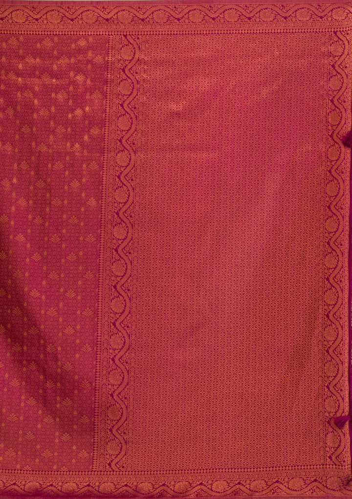 Wine Zariwork Soft Silk Saree-Koskii