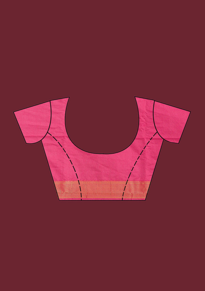 Wine Zariwork Soft Silk Saree-Koskii