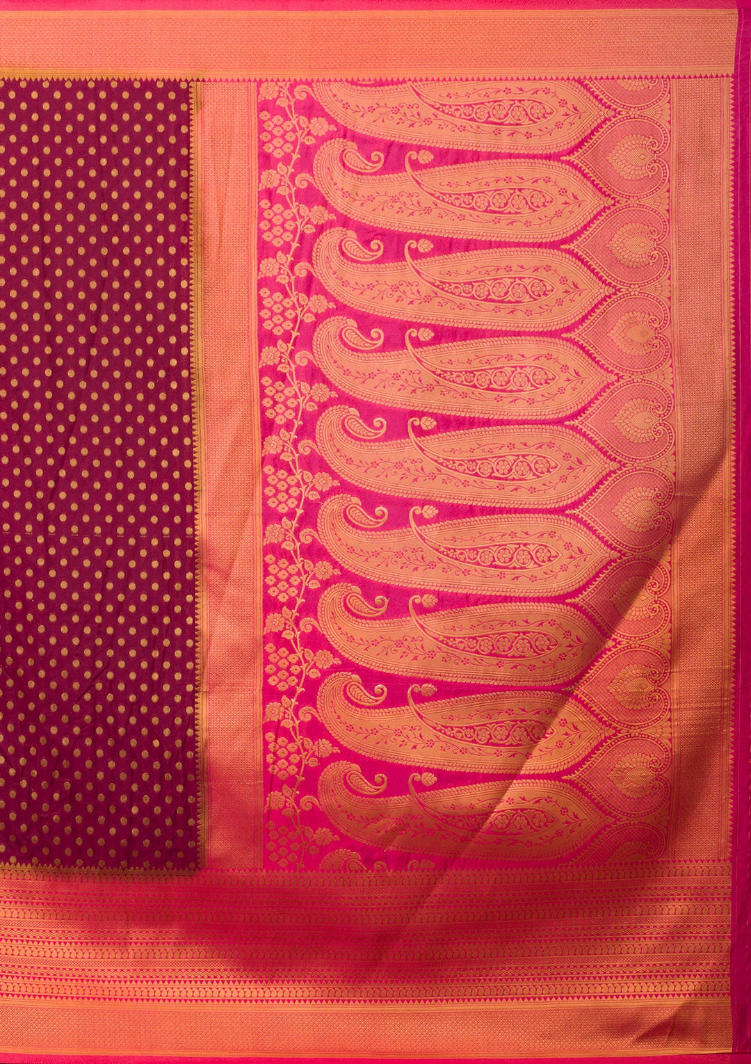 Wine Zariwork Soft Silk Saree-Koskii