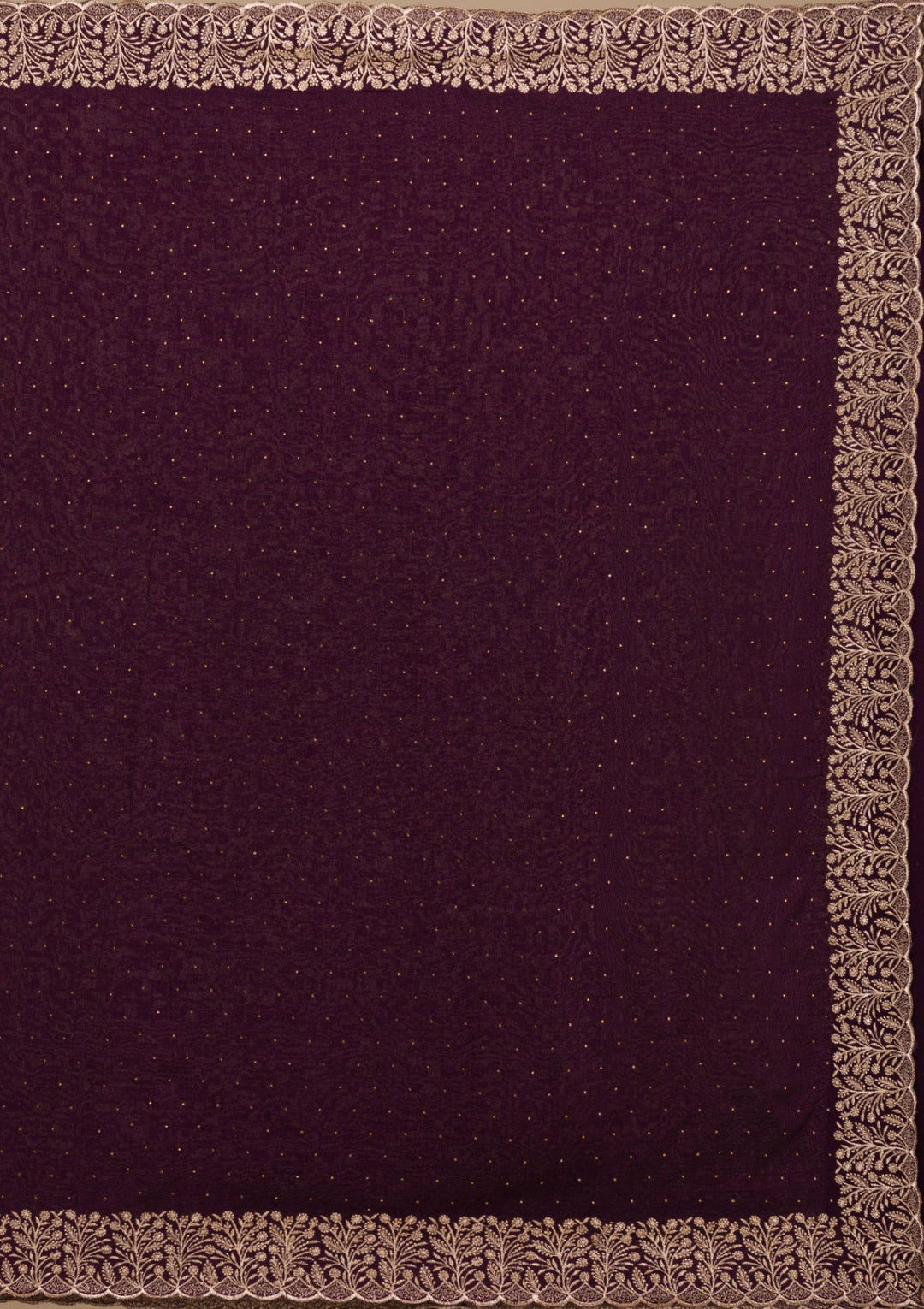 Wine Zariwork Soft Silk Saree