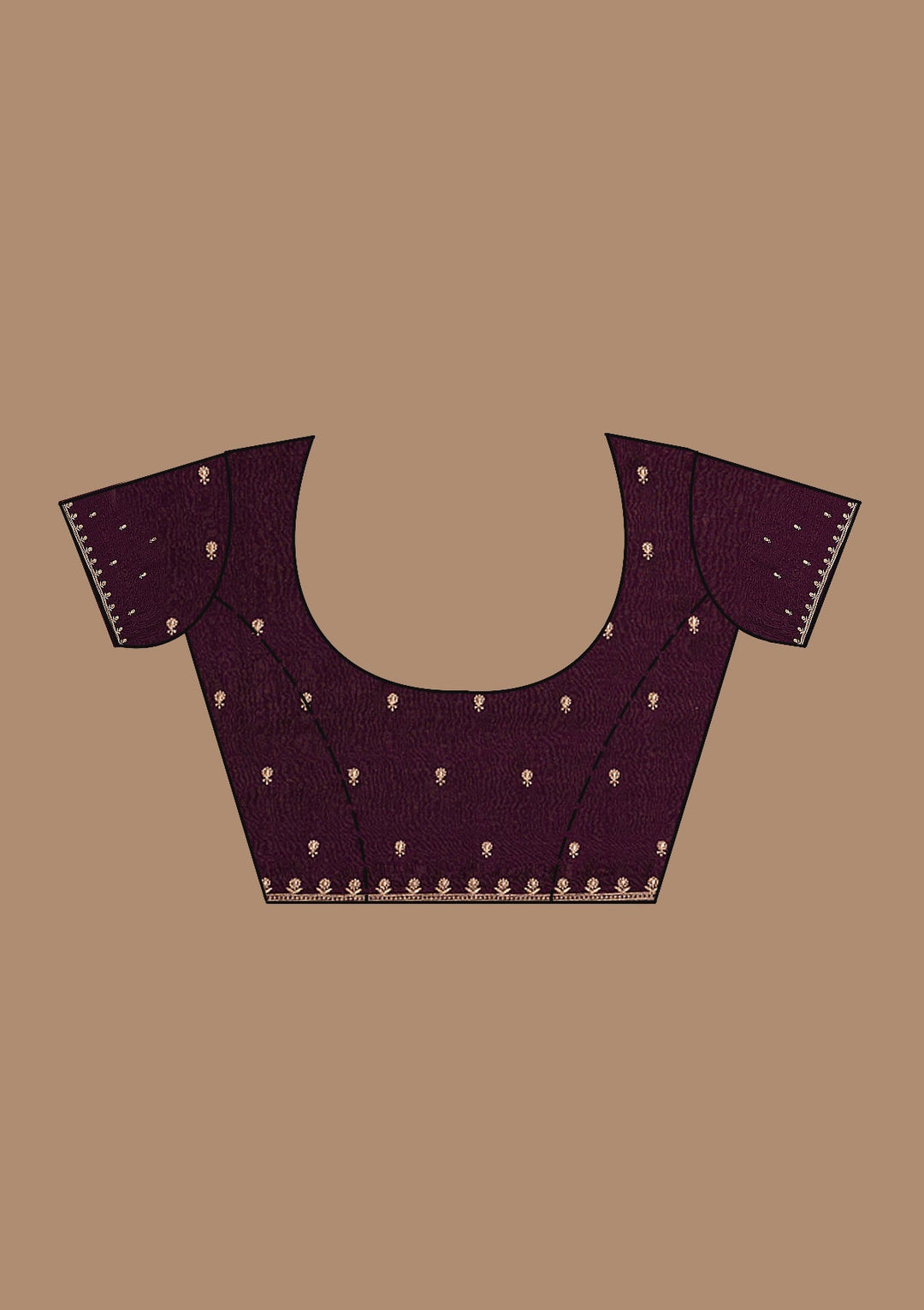 Wine Zariwork Soft Silk Saree