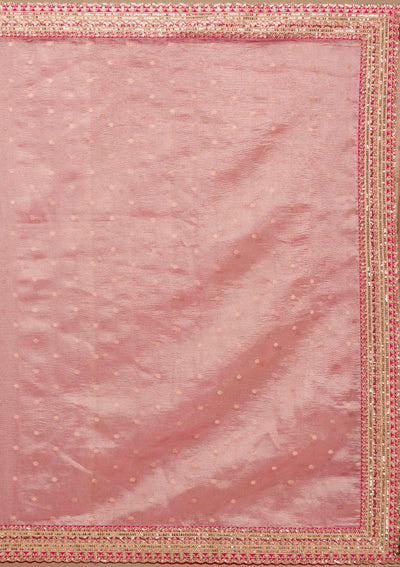 Wine Zariwork Tissue Saree