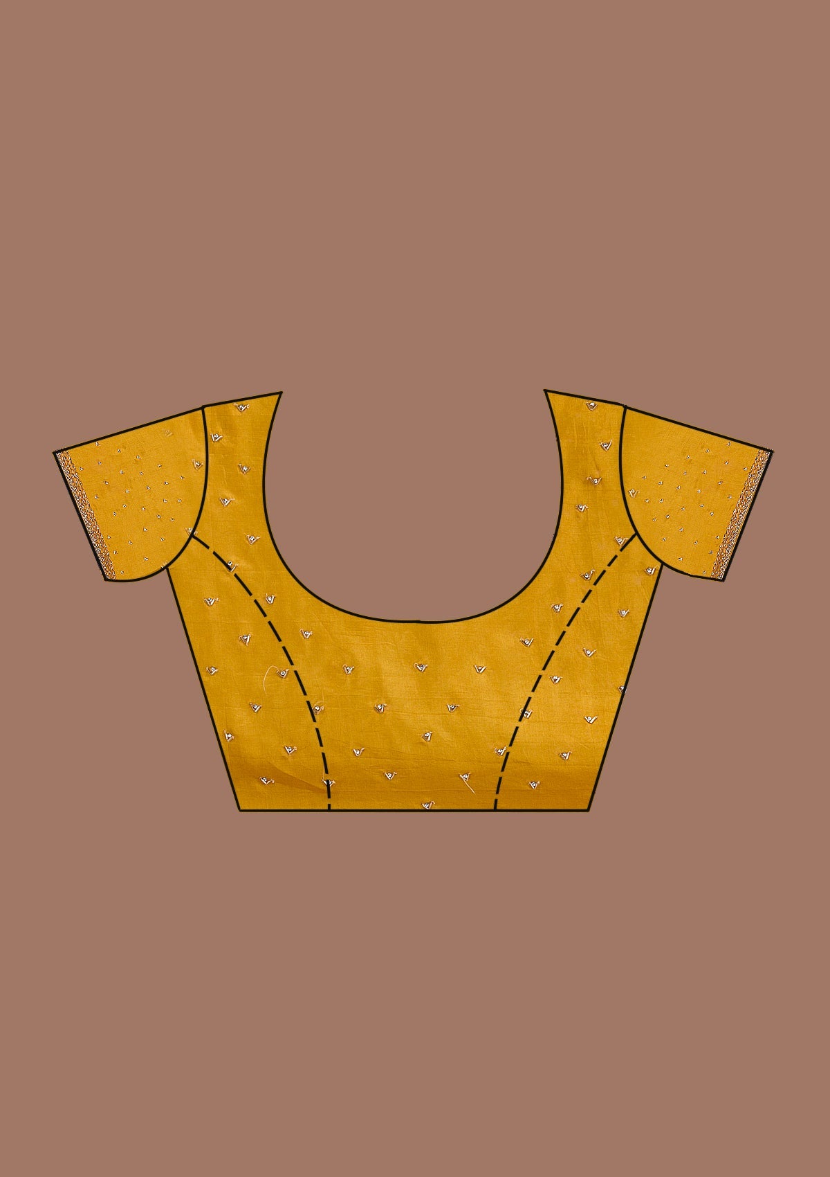 Yellow Cutdana Tissue Saree-Koskii