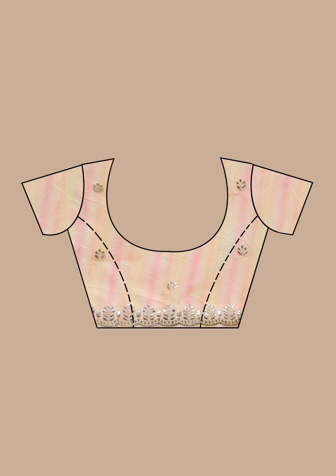 Yellow Printed Organza Saree-Koskii