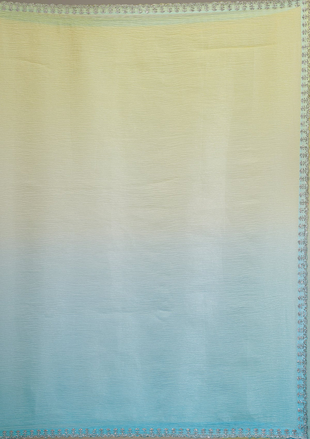 Yellow Stonework Tissue Saree-Koskii